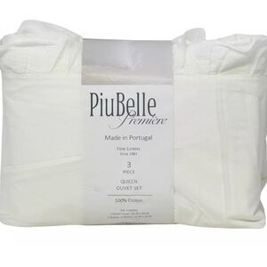 PiuBelle Portugal QUEEN Gauze Ruffle Luxury Shabby Chic Cotton Duvet Cover Set